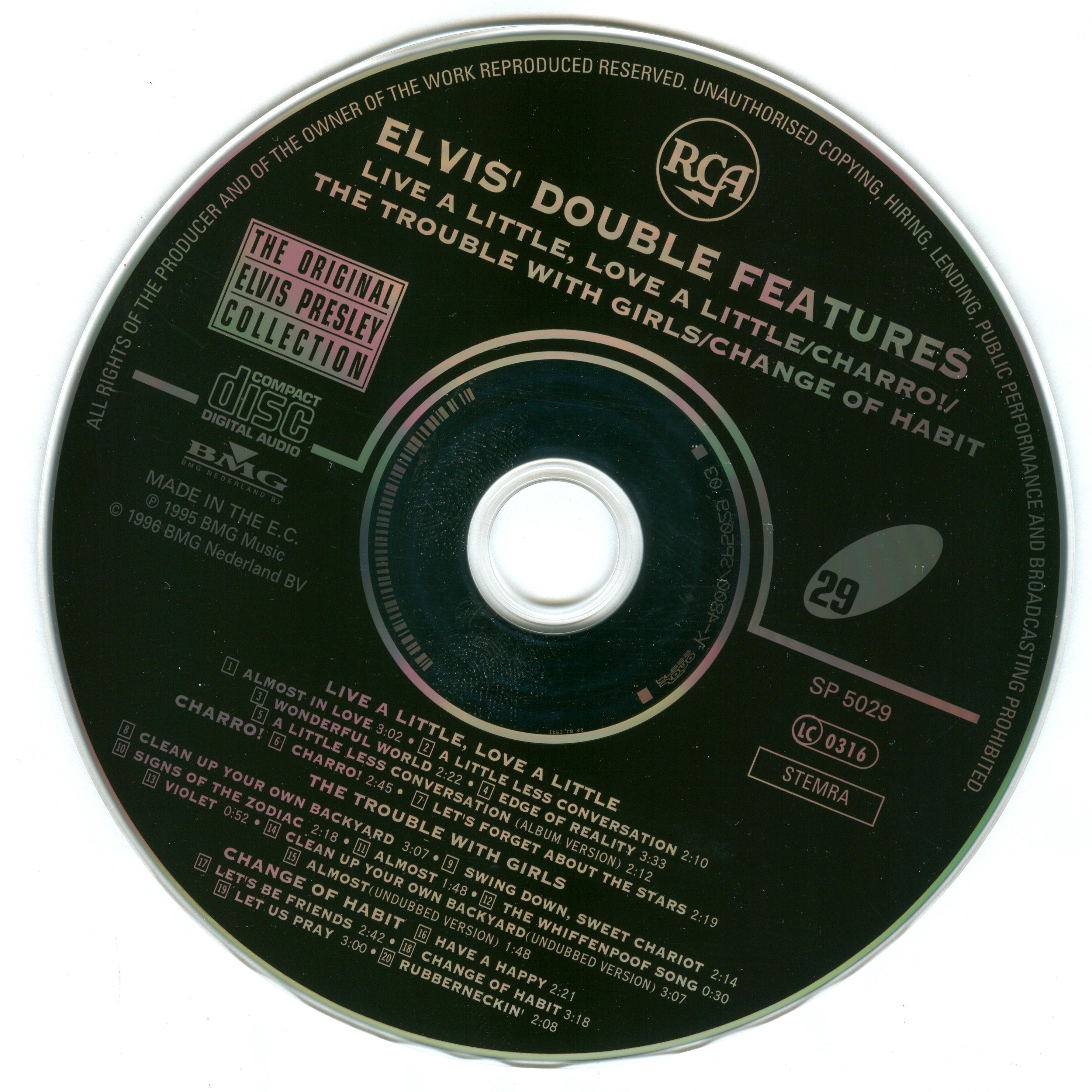 Elvis Presley  The Original Elvis Presley Collection 29; Live A Little : CD